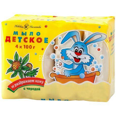 

Мыло детское, Невская косметика с экстрактом череды 4 шт по 100 г