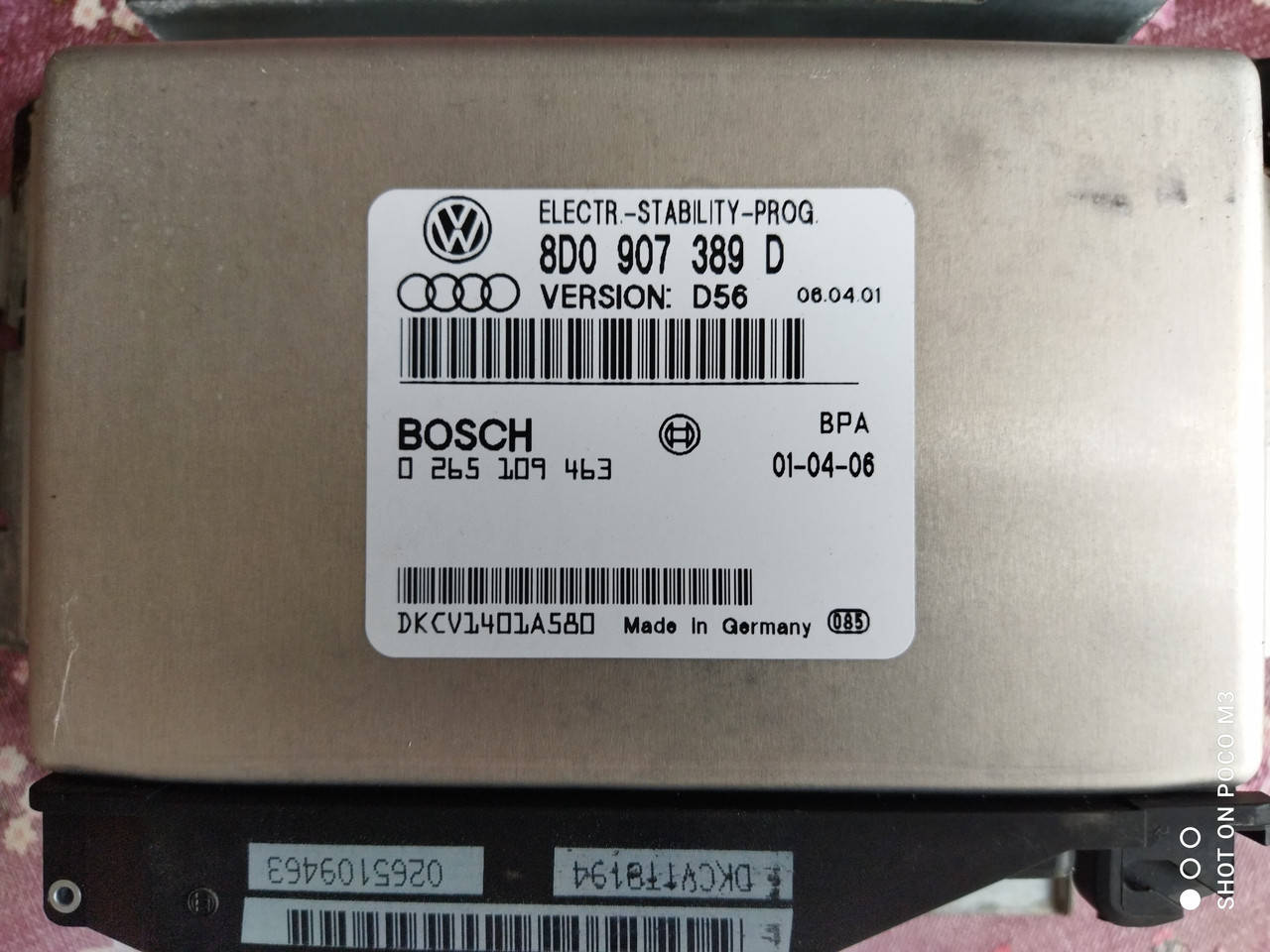 

Блок управления ESP Audi A6 (C5) VW Passat B5, 2.0, 2.5TDi 1997-2004 8D0907389D