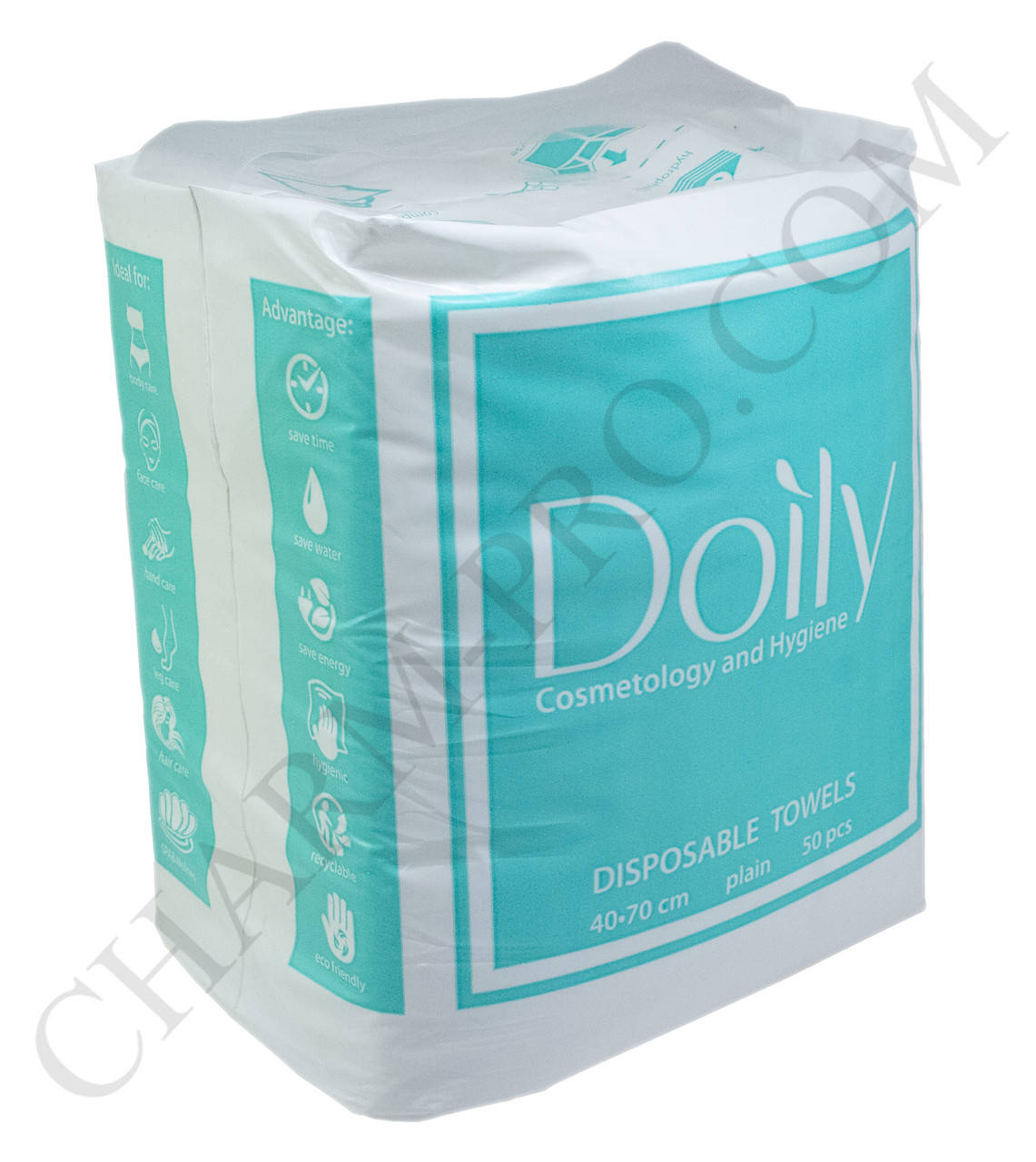 

Полотенца из спанлейса в пачке Doily (Гладкие) 40х70см (50 шт/уп) 40 г/м2, Белый