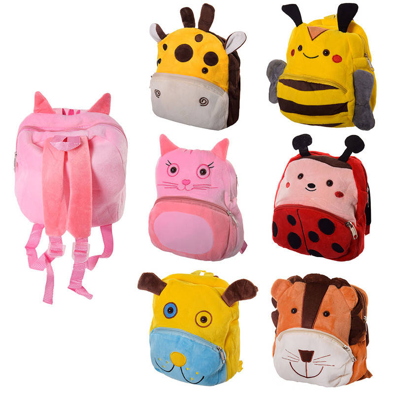 

Рюкзак детский мягкий "Животные" BG8019, Разные цвета