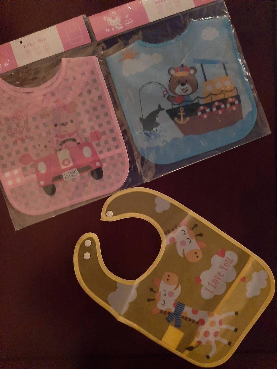 

Слюнявчик дитячий не промокаючий клейончатий, Разные цвета