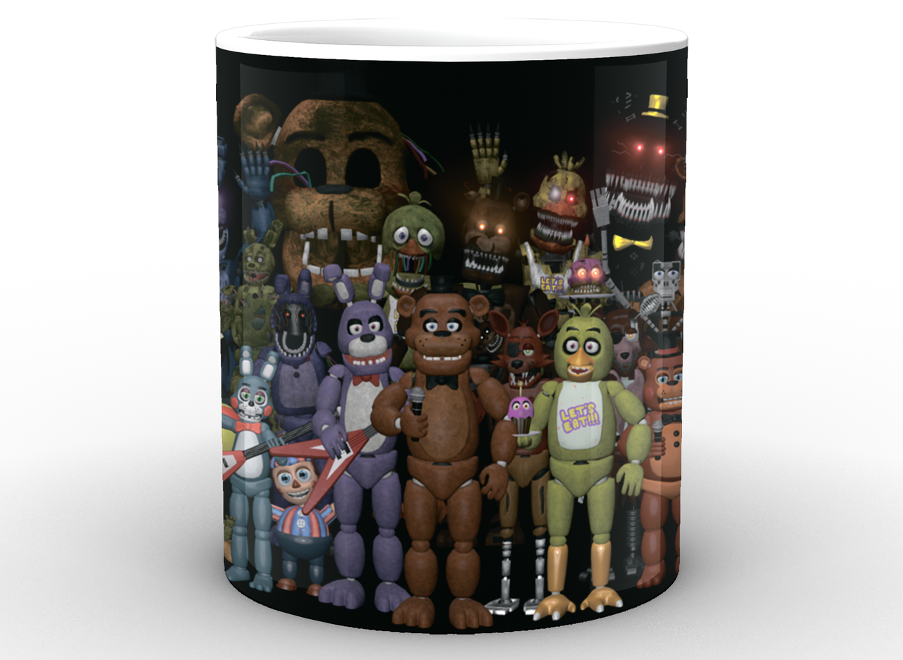 

Кружка Five Nights At Freddys Пять ночей с Фредди постер FN.02.001.600, Белый