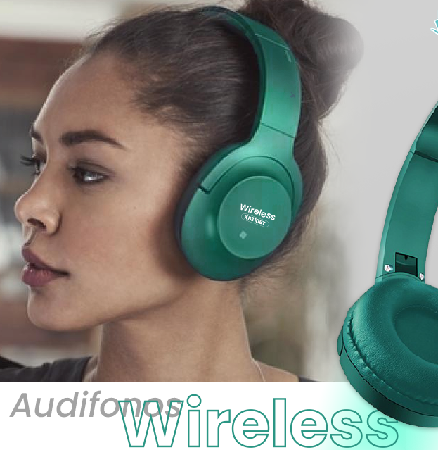 

Беспроводные bluetooth наушники накладные с микрофоном XB310BT Зеленые, Зелёный
