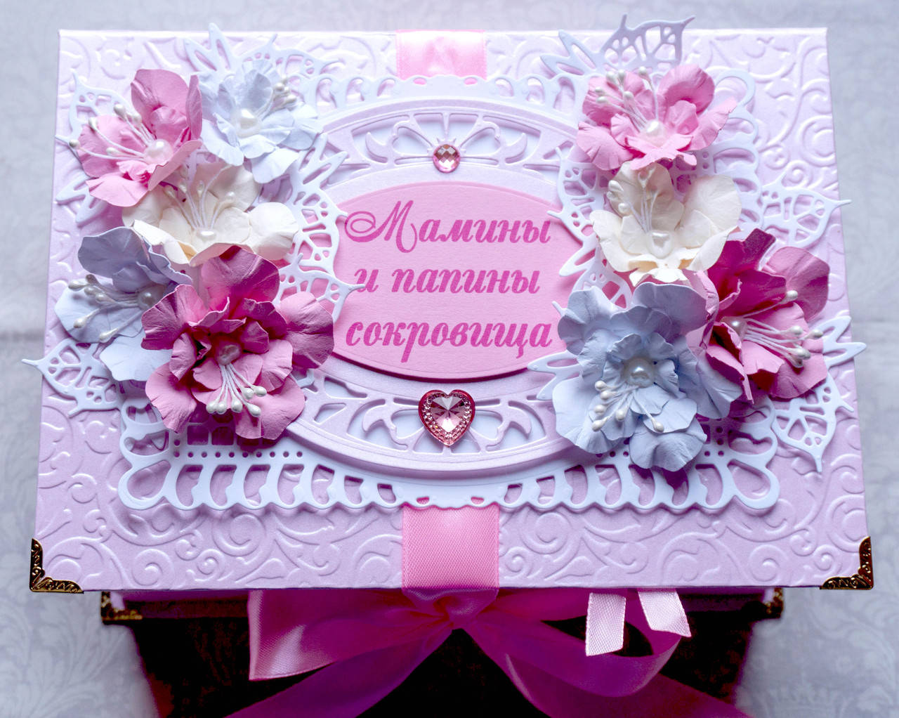 

Шкатулка Мамины сокровища для девочки Мамині скарби 5 коробочек+2 конверта