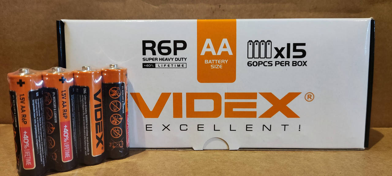 

Батарейка Videx R6/S4 (АА)