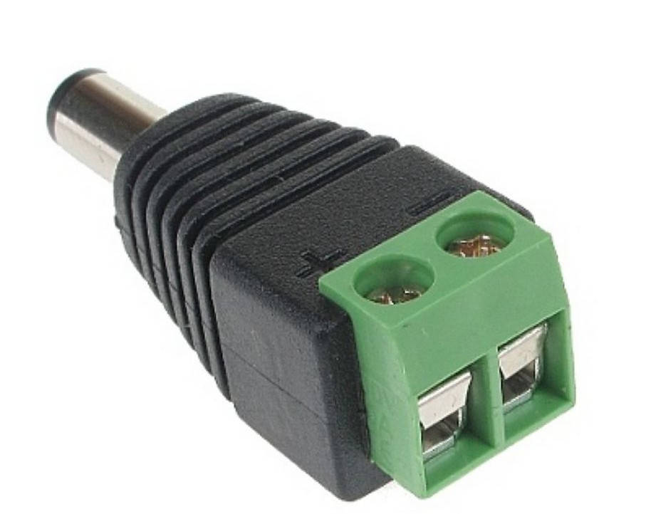 

Разъем для подключения питания DC-M (5.5x2.1мм) с клемами 12V