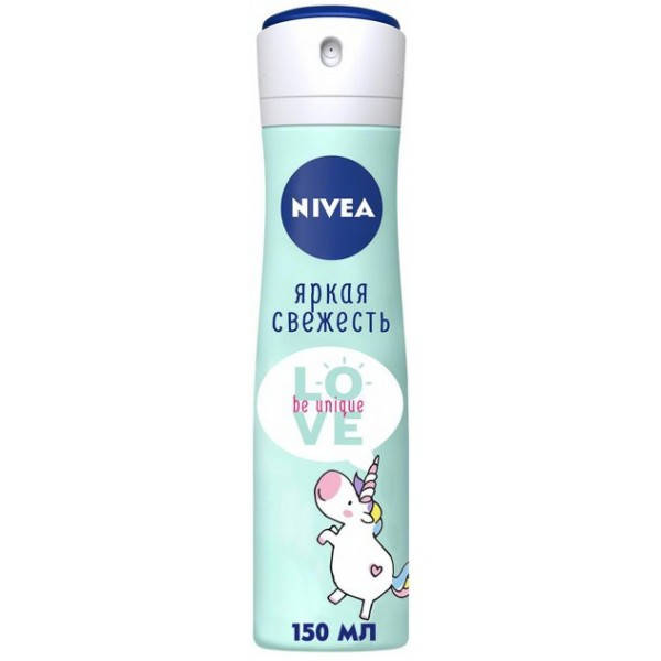 

Антиперспирант Nivea Love Be Unique Яркая Свежесть с экстрактом лемонграсса, 150 мл