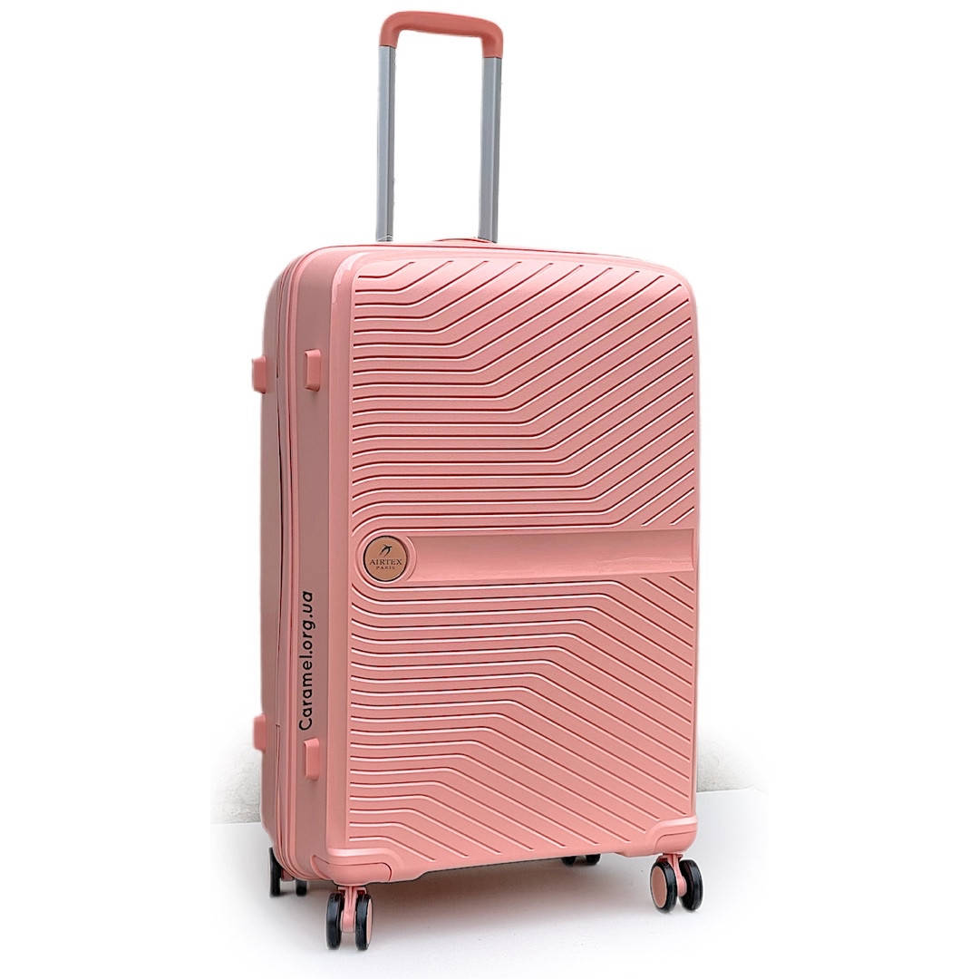 

Чемодан полипропиленовый Франция с расширением  M розовый | 27х65х44 см | 75 л | 3.4 кг | Airtex 280