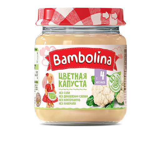 

Пюре Bambolina (Бамболино) Цвітна капуста 100г (скло)