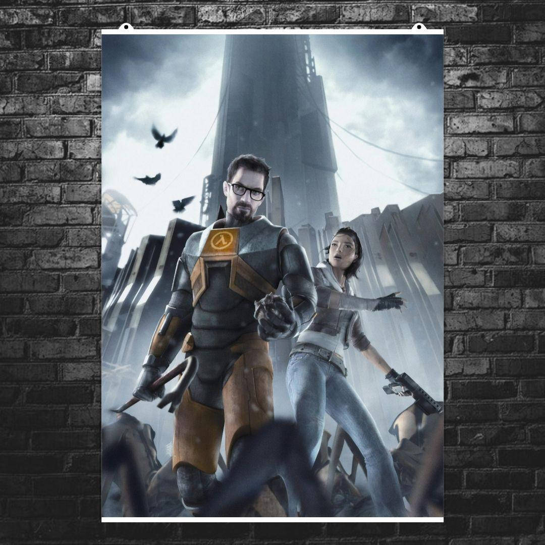 

Постер "Half-Life 2. Гордон Фриман и Аликс Вэнс". Размер 42x30см (A3). Матовая бумага