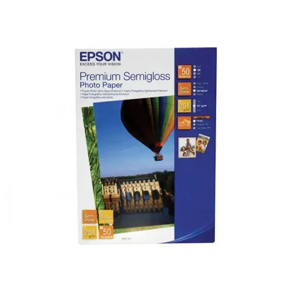 

Фотобумага Premium Semigloss Photo Paper (10x15, 251 г/м2, 50 л.) Epson