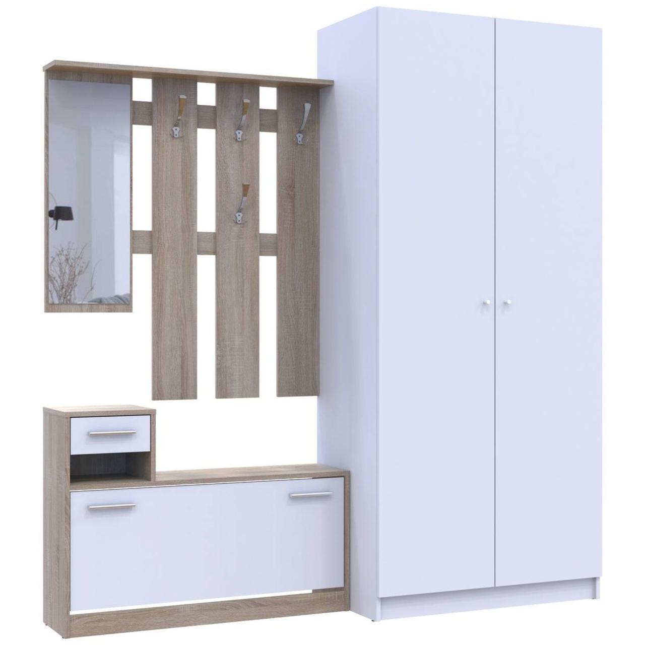 Передпокій Doros Alice та шафа Promo 2 ДСП Білий/Дуб Сонома (42005078) 6