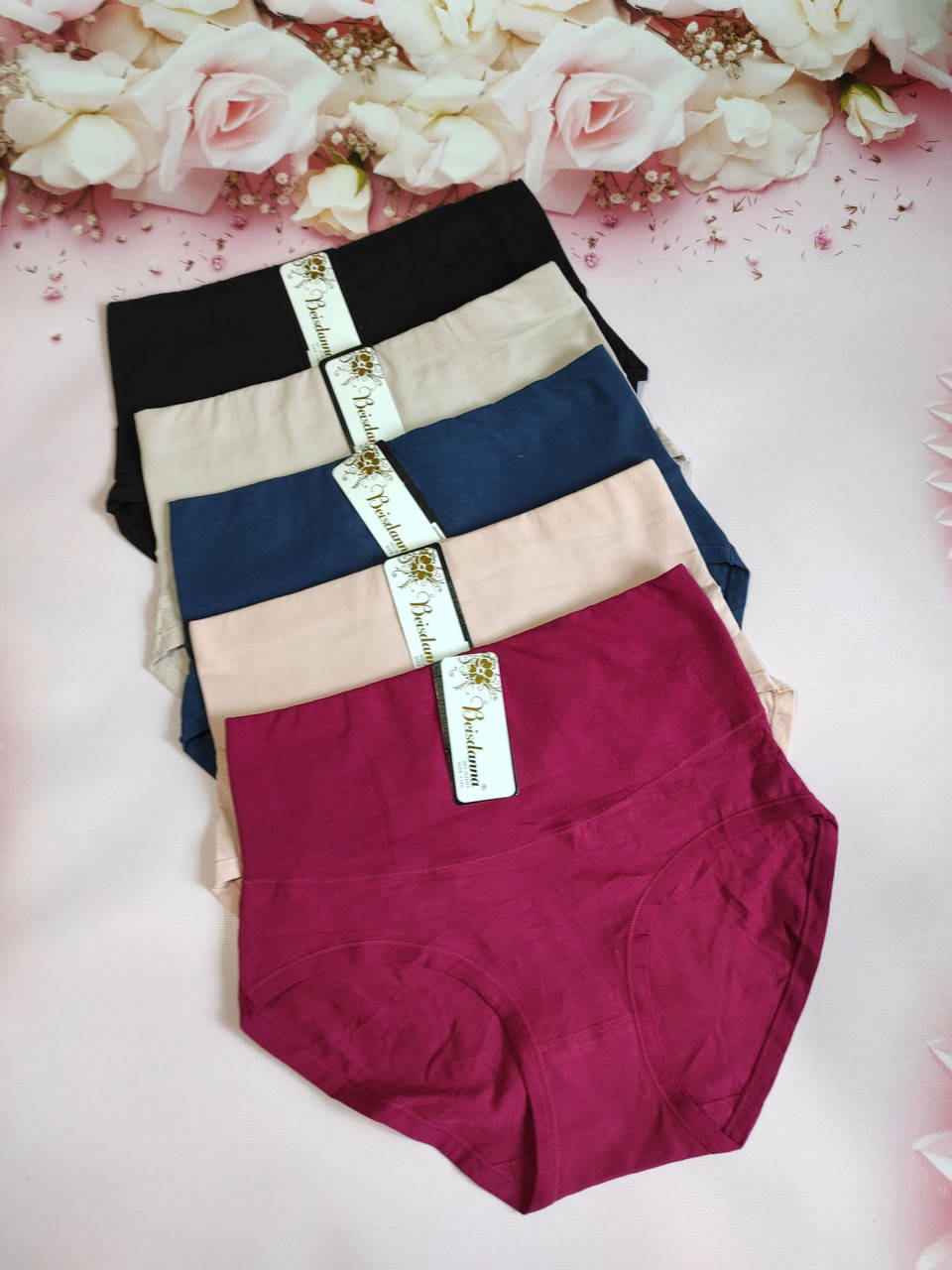 

Набор женских хлопковых трусов высокой посадки размер 50-52 с утягивающим эффектом