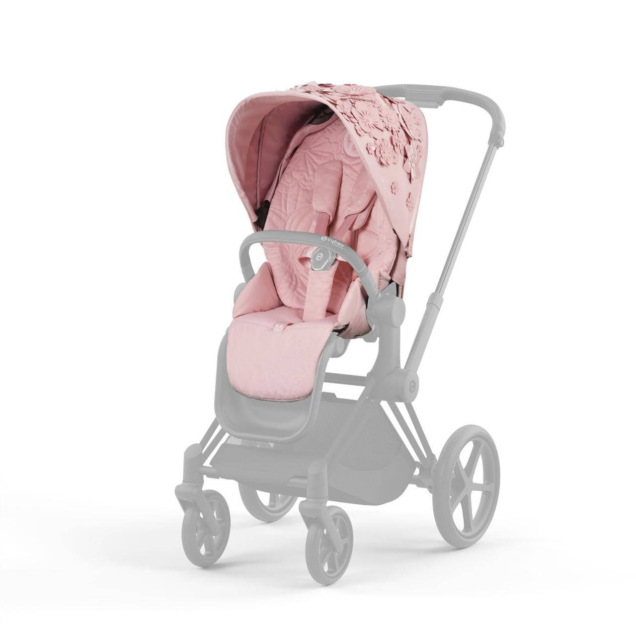 

Чохол тканинний для прогулянкового блоку Cybex Priam Simply Flowers Pink 2022 р.
