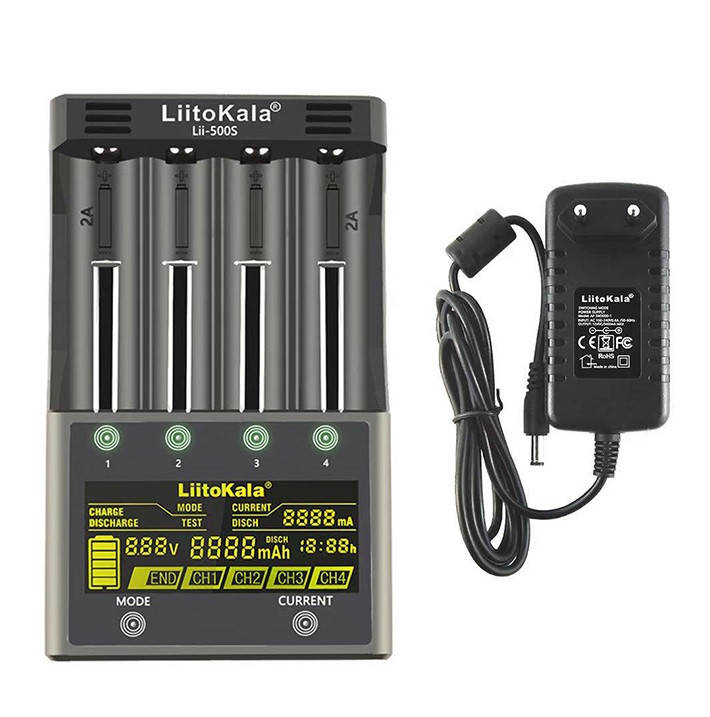 

Зарядное устройство LiitoKala Lii-500S с блоком питания в комплекте. Оригинал!