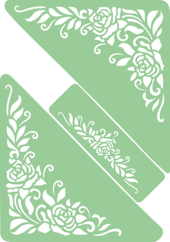 

Трафарет Цветочные уголки