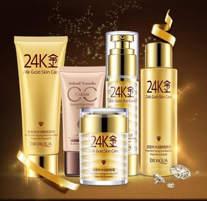 

Подарочный набор с 24k золотом Bioaqua 24K Gold Skin Care (5 предметов)