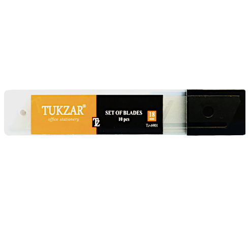 

Лезвия для ножа 18 мм Tukzar 10 шт в пластиковом боксе TZ 6901