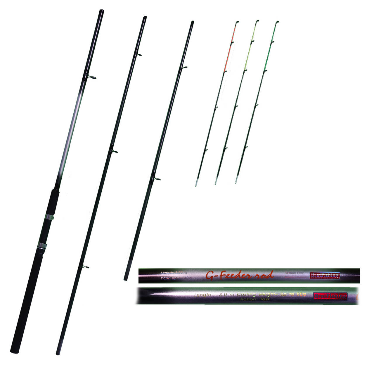 

Вудлище фідерне штекерне G-Feeder Rods 3.90м tips 3 до 110г