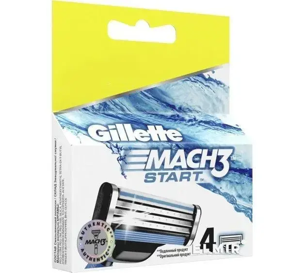 

4 шт. Сменные картриджи для бритья Gillette Mach3 Start