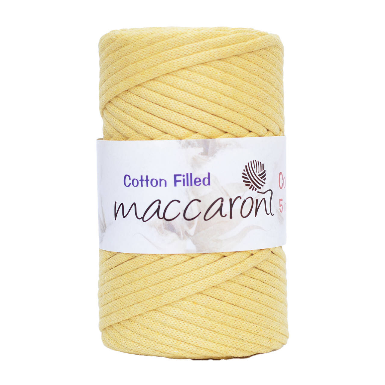 

Бавовняний шнур Maccaroni Cotton Filled 5 mm Жовтий, Желтый