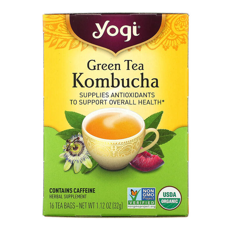 

Yogi Tea, зеленый чай комбуча, 16 чайных пакетиков, 32 г (1,12 унции)