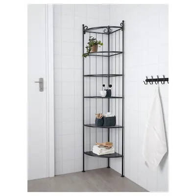

Угловой открытый стеллаж IKEA RÖNNSKÄR Черный (600.937.65)