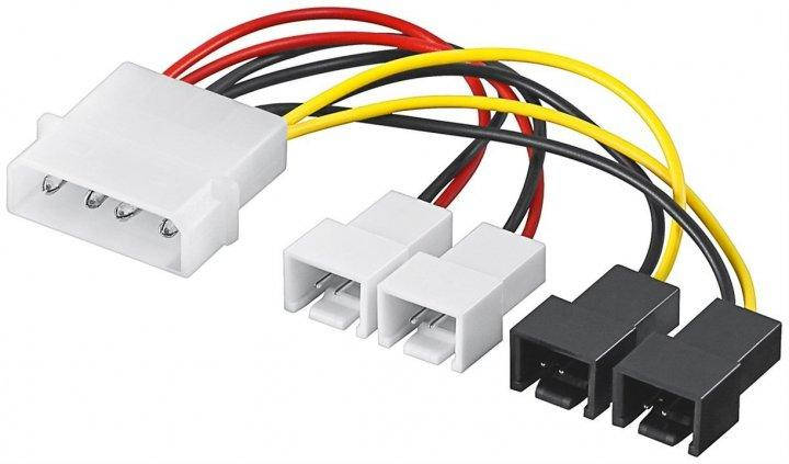 

Кабель питания внутренний Goobay MoleX->FanPower 3p M/M,x4 (2x5V+2x12V) (75.09.3632-50)
