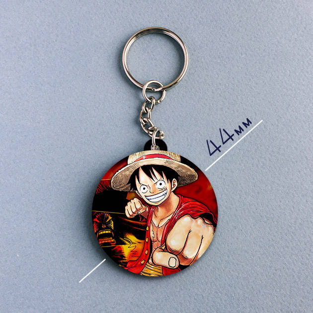 

"Манки Д. Луффи (Ван Пис / One Piece)" брелок круглый Ø44 мм, Разные цвета