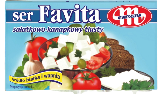 

Сыр мягкий фета Favita фавита 18% 270г ТM Mlekovita Млековита Польша