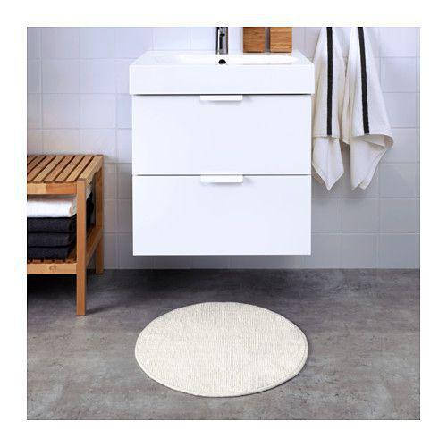 

БАДАРЕН Коврик для ванной, белый, круглый, 55 см 70311616 IKEA, ИКЕА, BADAREN