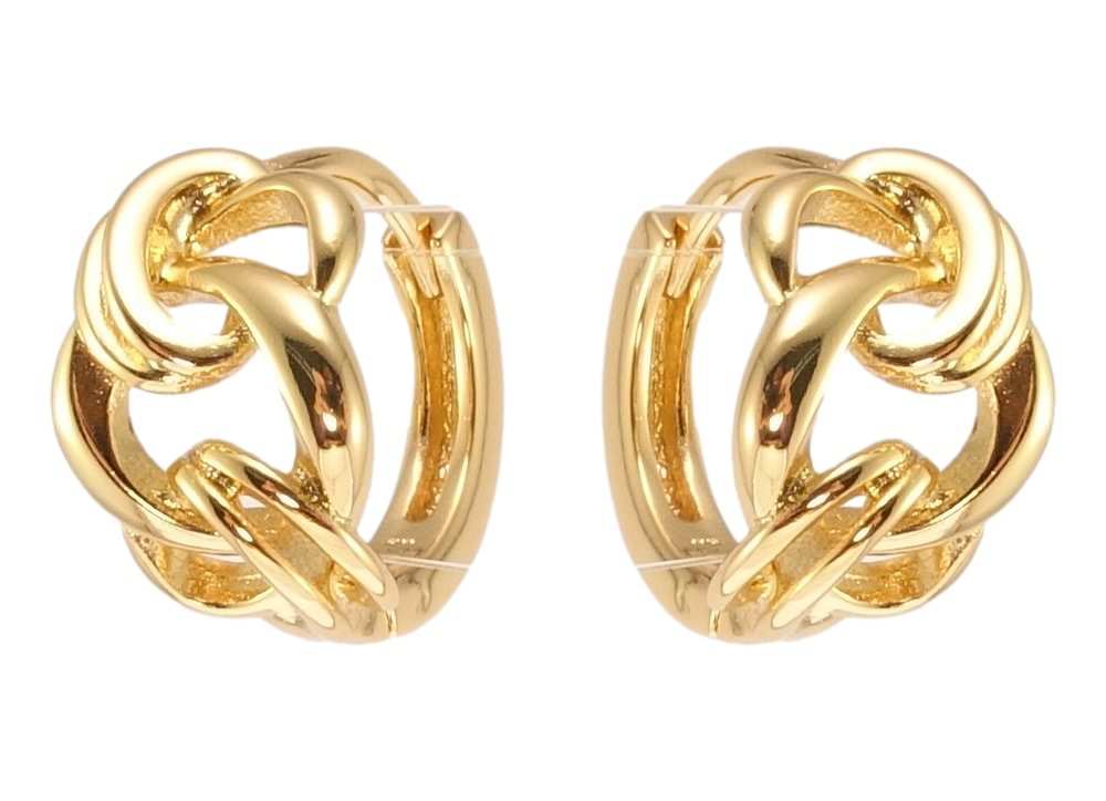 

Серьги Xuping Позолота 18K колечки "Звенья цепочки"