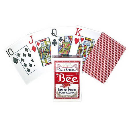 

Карты игральные Bee Jumbo index Red (красные)