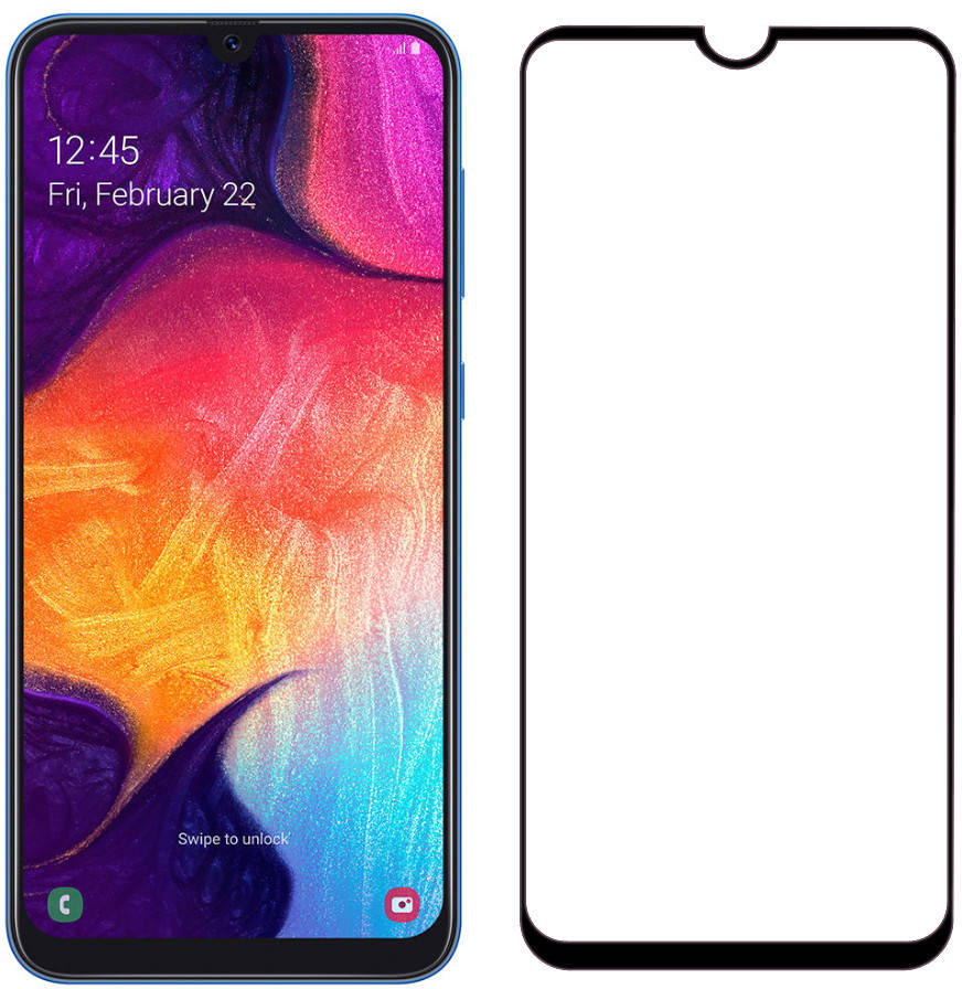 

5D стекло Samsung Galaxy A50 A505 (Защитное Full Glue) (Самсунг Галакси А50), Черный