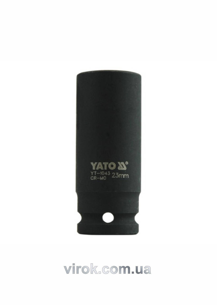 

Головка торцевая ударная шестигранная YATO 1/2" М23 х 78 мм YT-1043