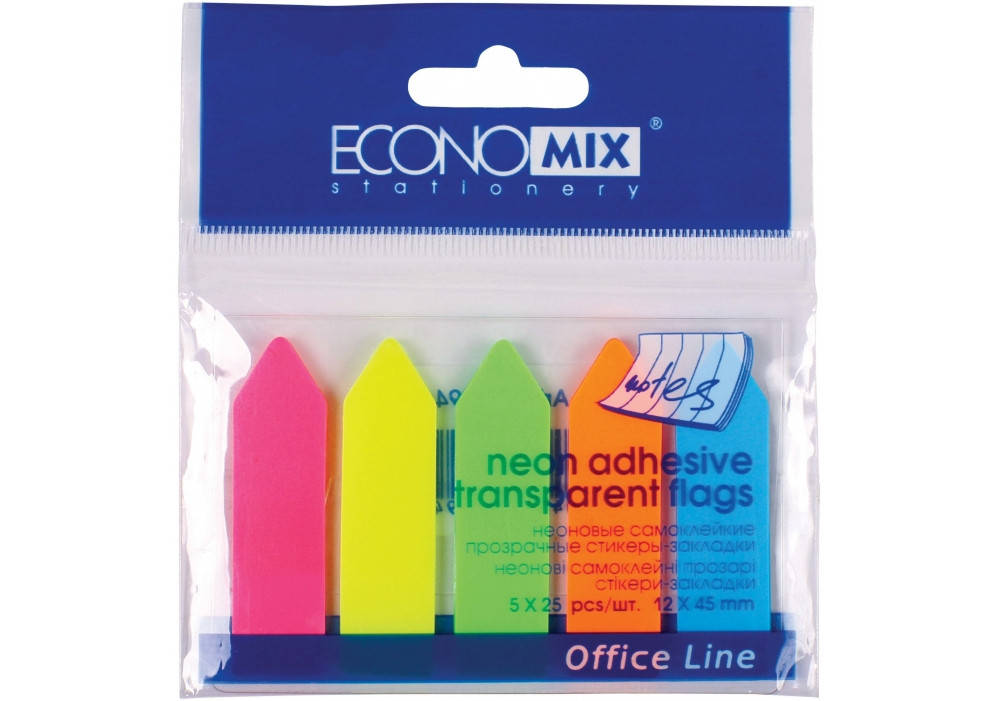 

Стикеры-закладки "Стрелки" Economix, 12х45, пластиковые