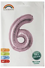 

Фольгированная цифра 32"(80 см) КНР 6 розовое золото