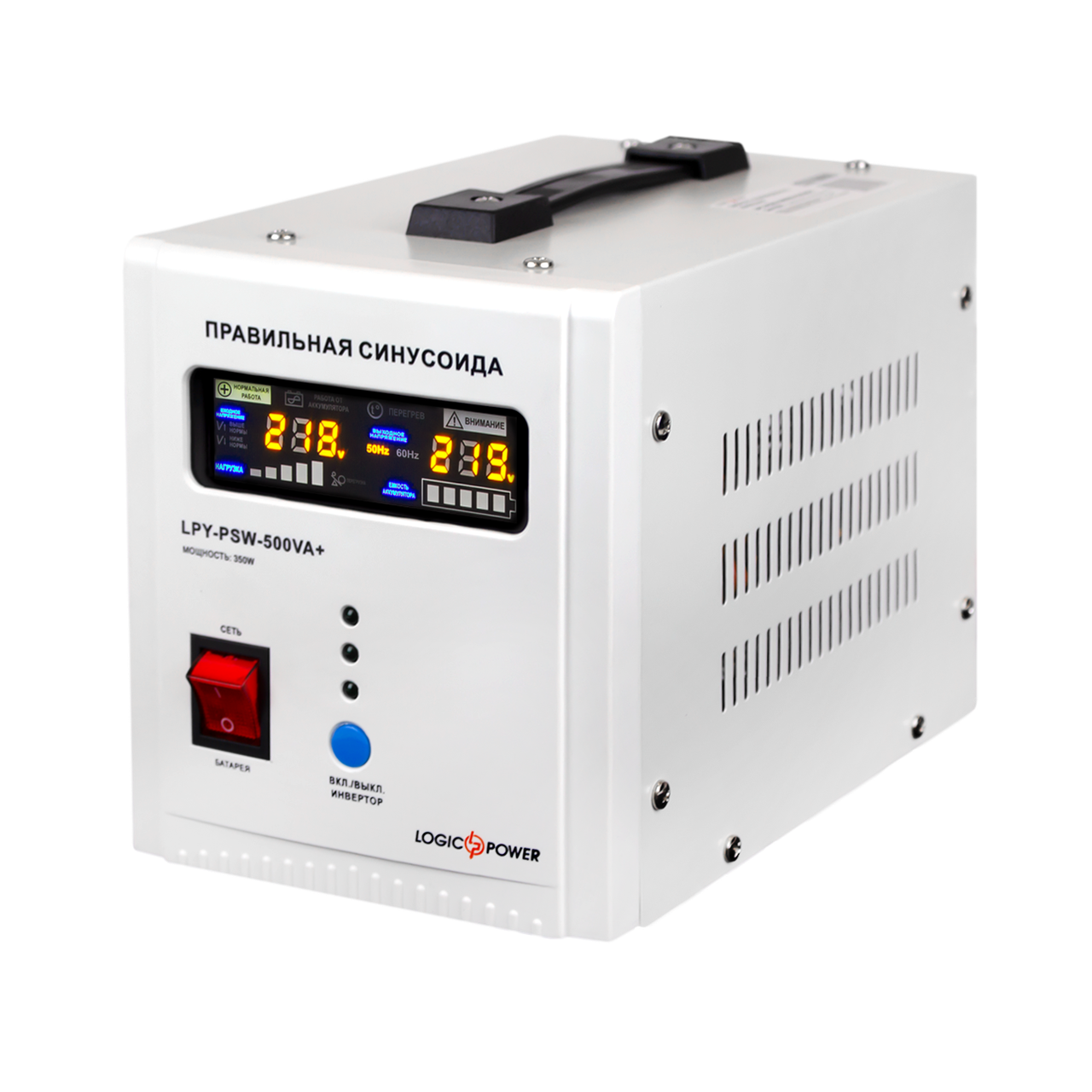 

Бесперебойник для котла с правильной синус LogicPower 12V LPY-PSW-500VA+ (350Вт) 5A/10A (4152)