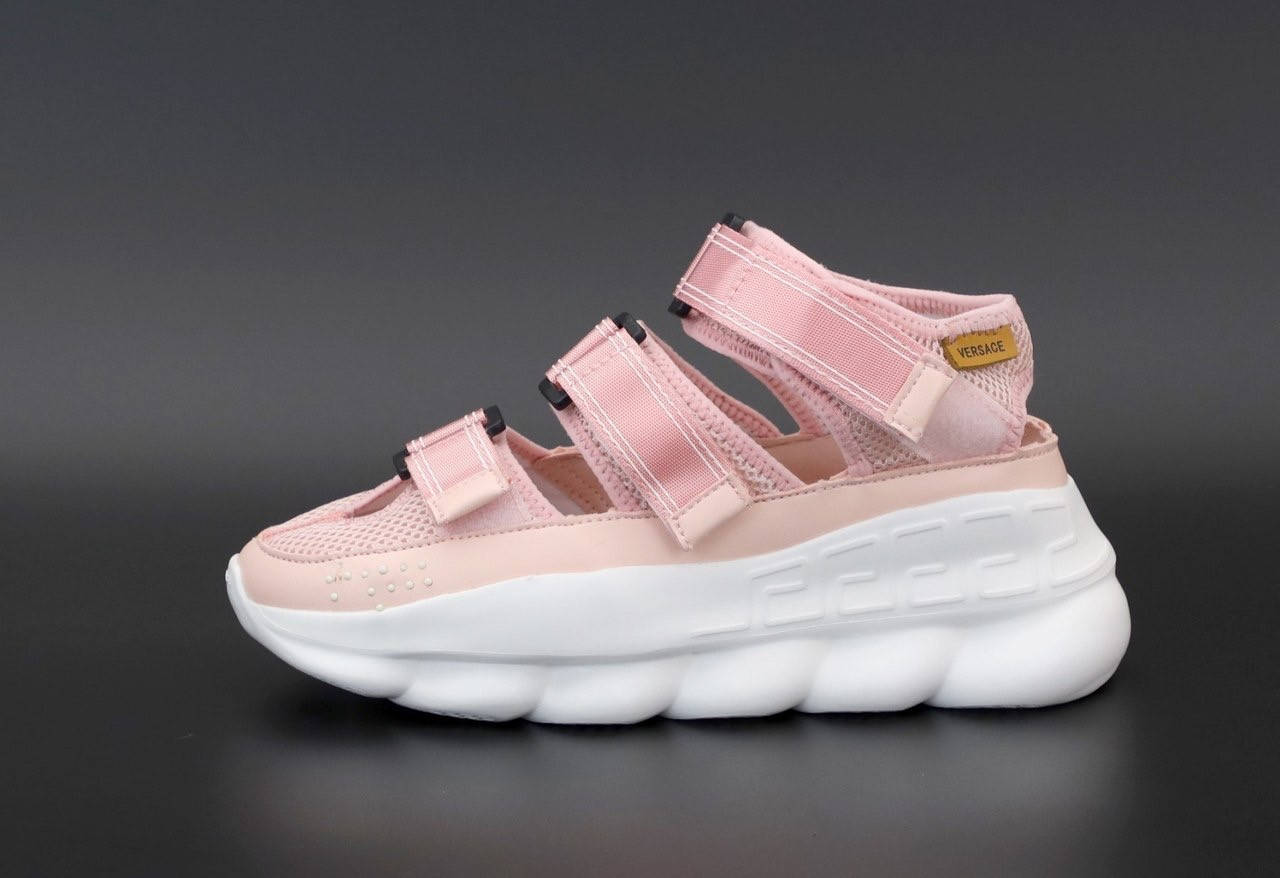 

Женские сандалии Versace Chain Reaction, розовый, Вьетнам (босоножки версаче) 38