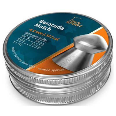 

Пульки H&N Baracuda Match 4,5 мм, 0,69 г, 400 шт/уп (92284500004)