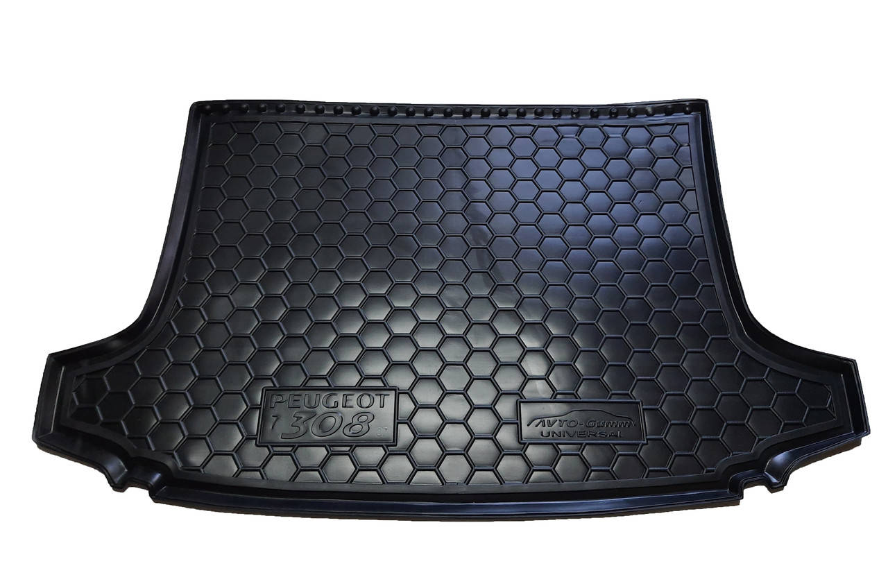 

Коврик в багажник Peugeot 308 с 2008-2014 (7 мест) универсал, Черный