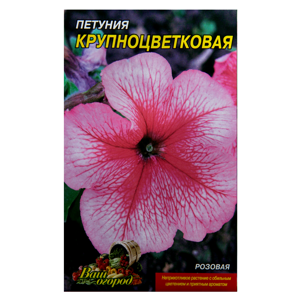 

Петуния Розовая крупноцветковая семена цветы, большой пакет 1 г, Розовый