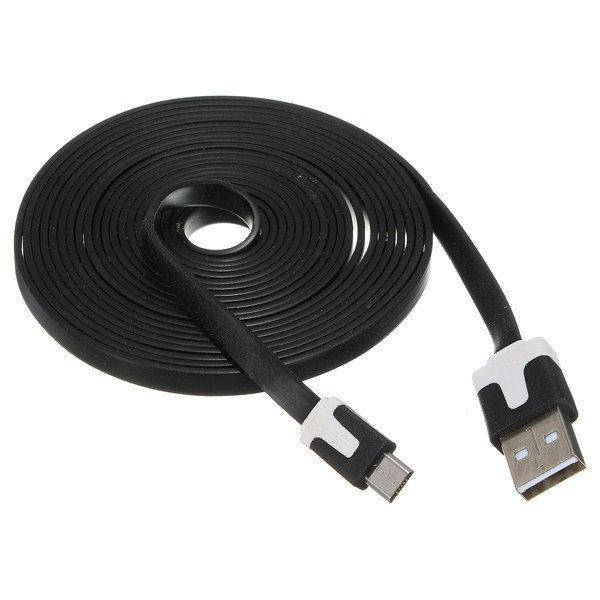

Кабель шнур плоский micro USB Спартак flat 3м