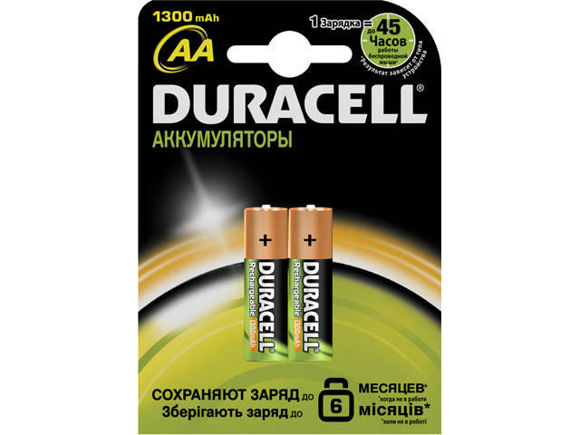 

Аккумулятор АА Duracell 1300 mAh s.39186