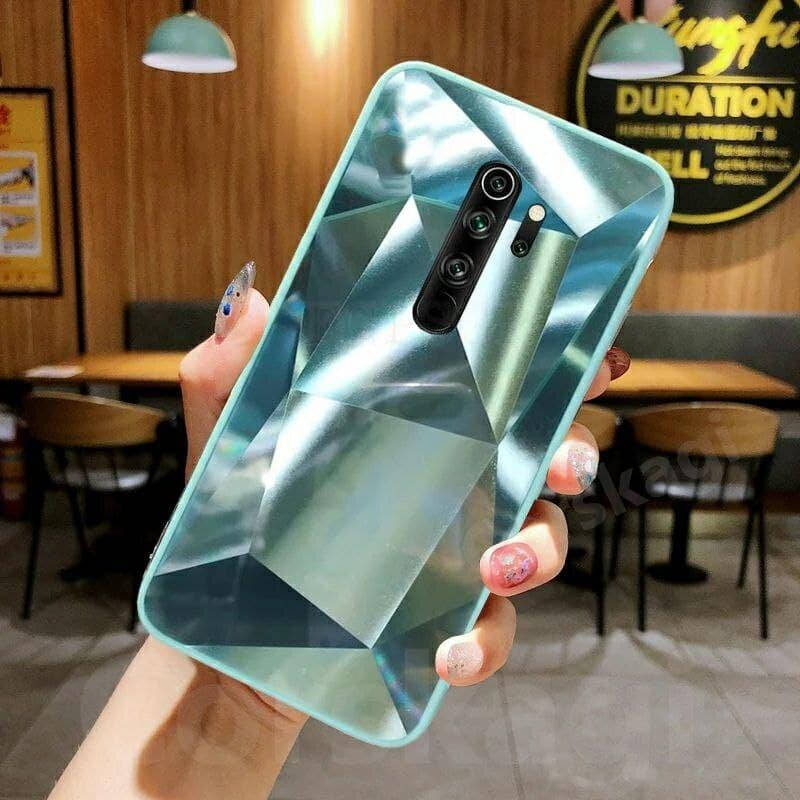 

Стеклянный чехол Diamond для Xiaomi Redmi 9 цвет Зелёный