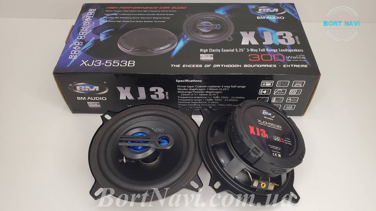 

Автомобильные динамики BOSCHMANN BM AUDIO XJ3-553B 13 см max 300W