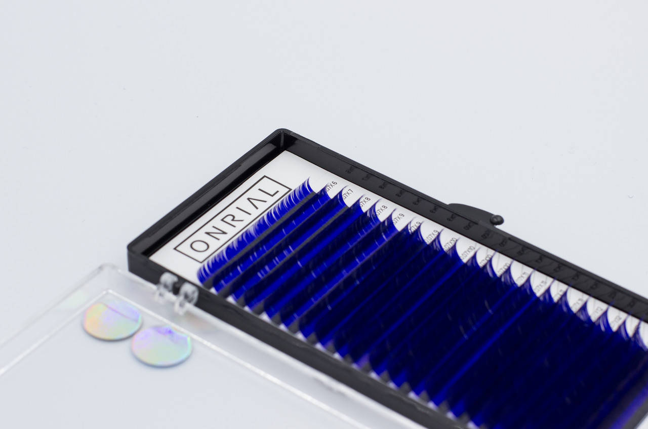 

Кольорові Вії 0.07; МІКС 6-13; С, Сині неон