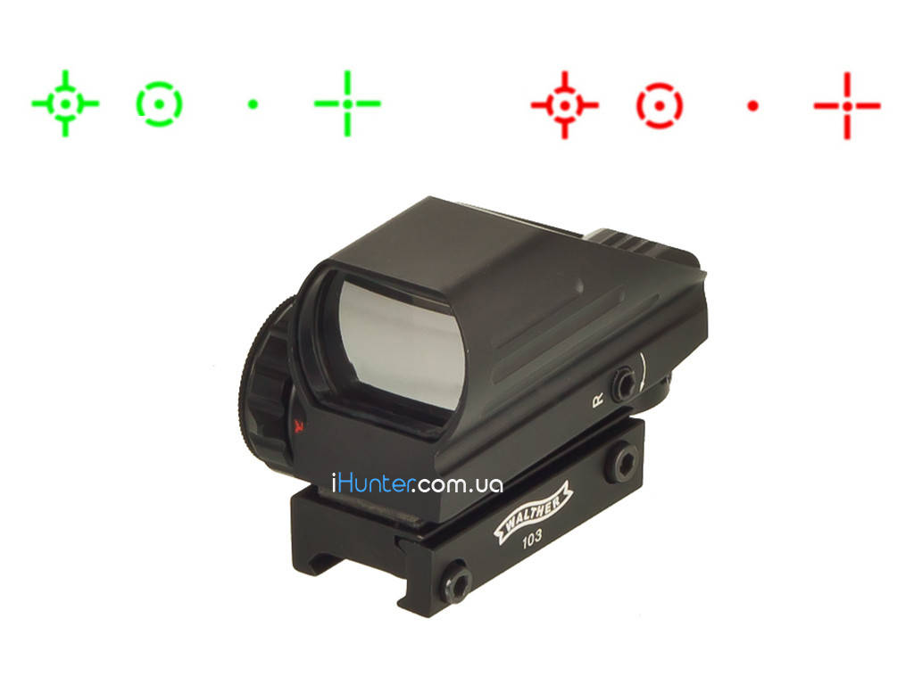

Коллиматорный прицел Walther 103HD на планку Weaver/Picatinny, Черный