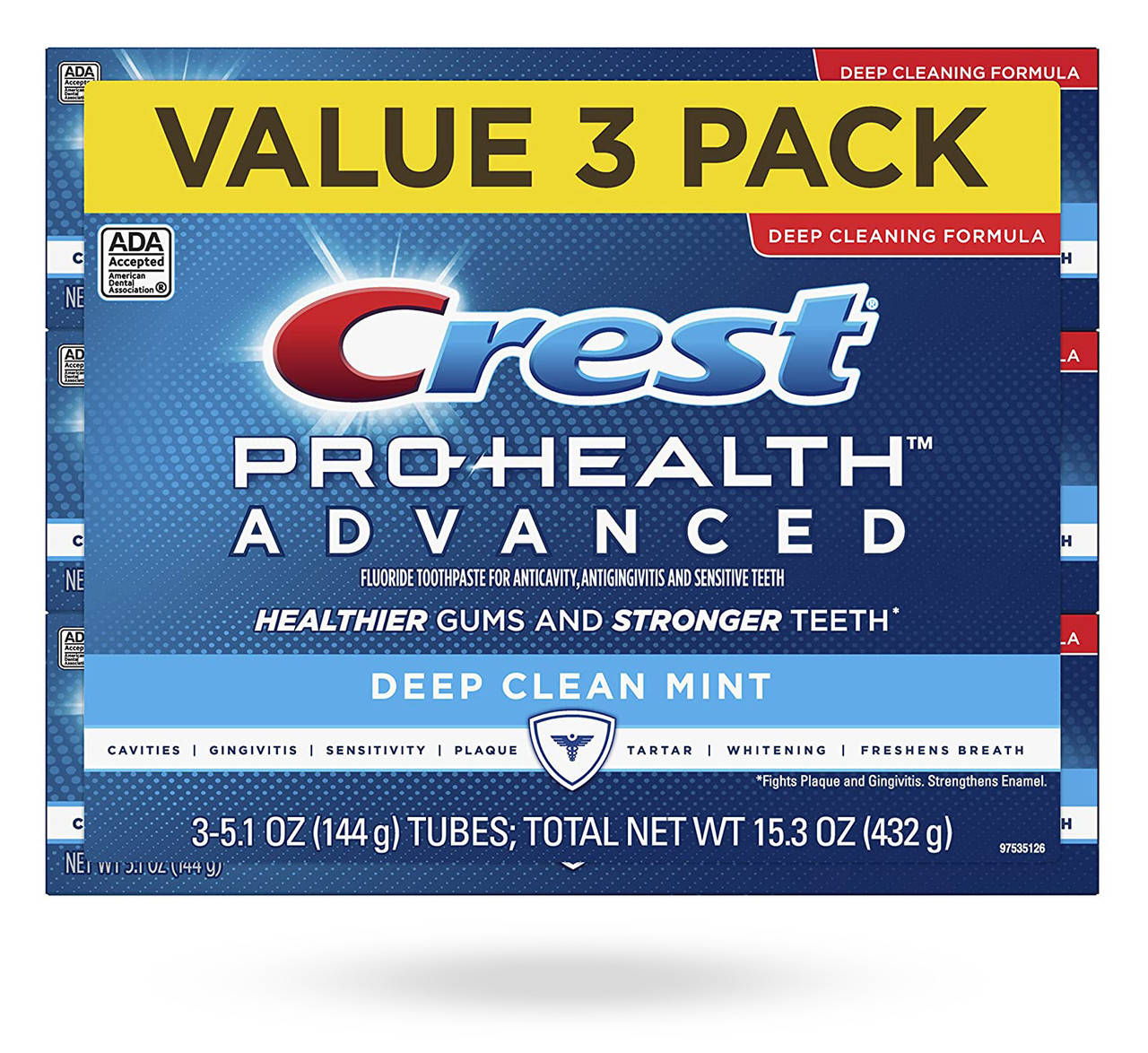 

Зубная паста Crest Pro-Health Advanced Глубокая очистка с мятой 3шт (432г)