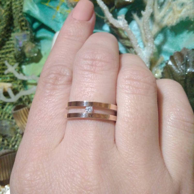 

Серебряное кольцо "Дуэт" с золотом